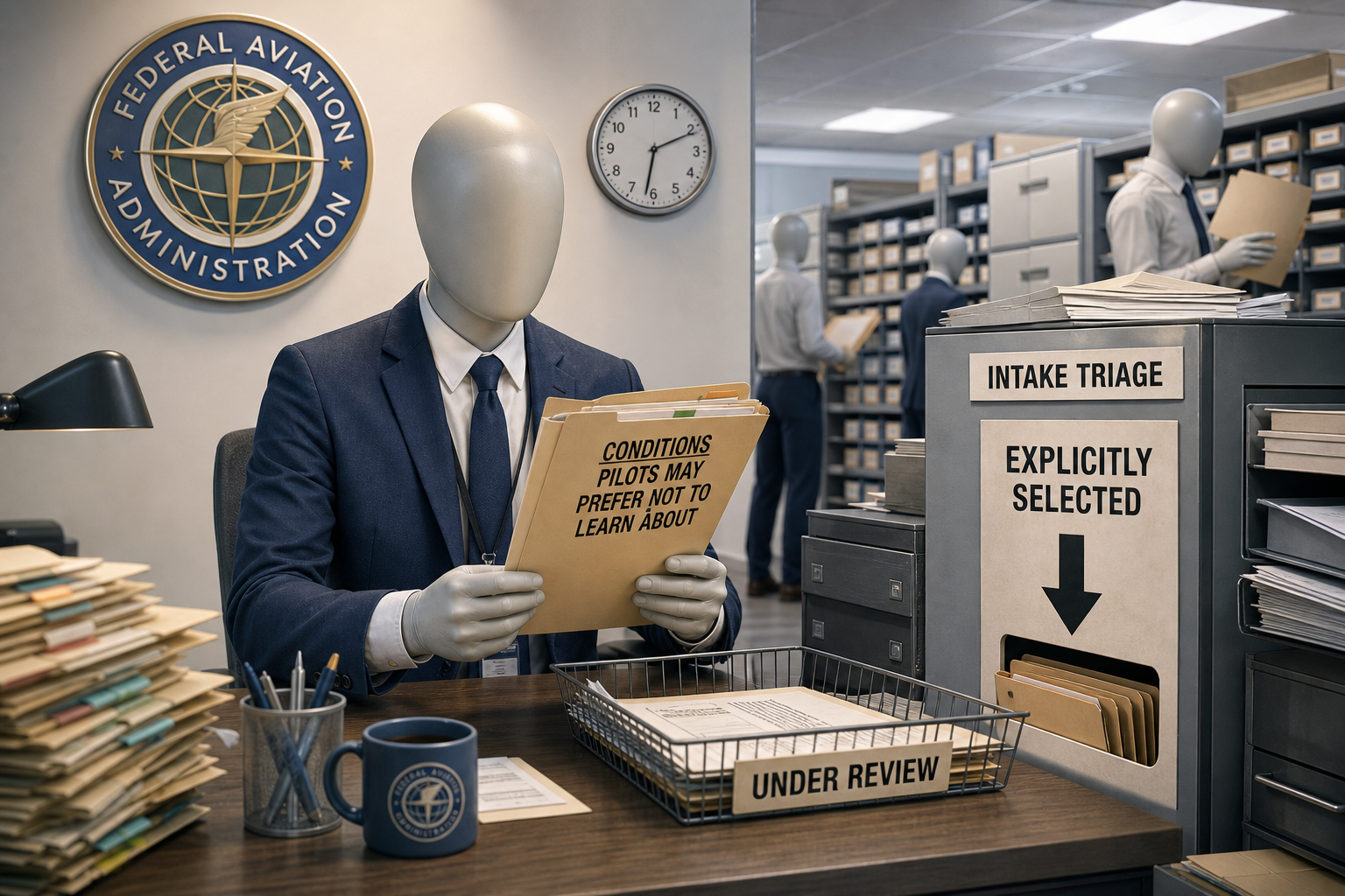 Editorial illustration of explicitly selected during intake triage..
